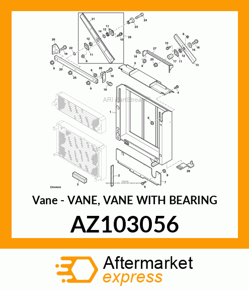 Vane - VANE, VANE WITH BEARING AZ103056