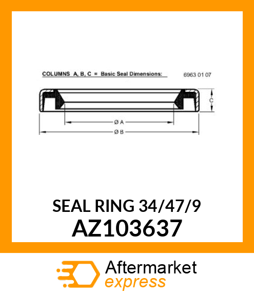 SEAL RING 34/47/9 AZ103637