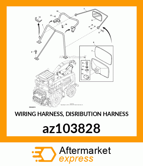 WIRING HARNESS, DISRIBUTION HARNESS az103828