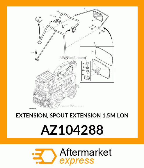 EXTENSION, SPOUT EXTENSION 1.5M LON AZ104288