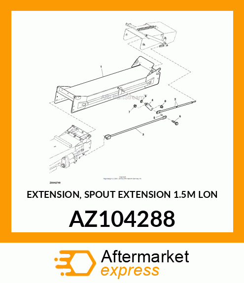 EXTENSION, SPOUT EXTENSION 1.5M LON AZ104288