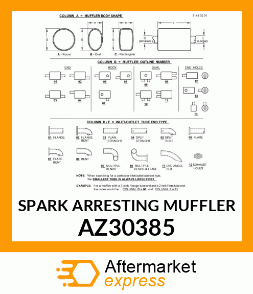 SPARK ARRESTING MUFFLER AZ30385