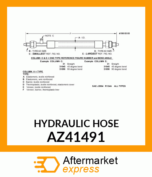 HYDRAULIC HOSE AZ41491