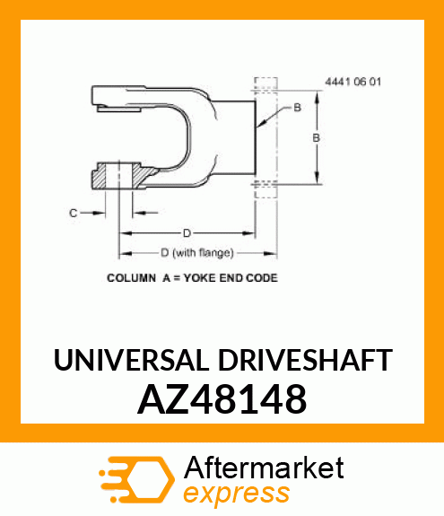 Universal Driveshaft AZ48148