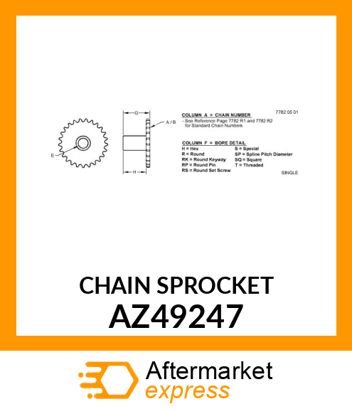 CHAIN SPROCKET AZ49247