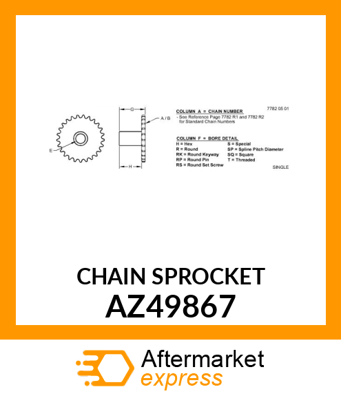 Chain Sprocket AZ49867
