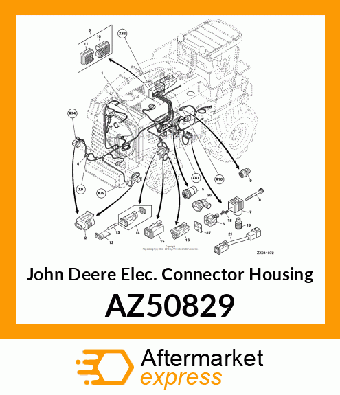 Elec. Connector Housing AZ50829