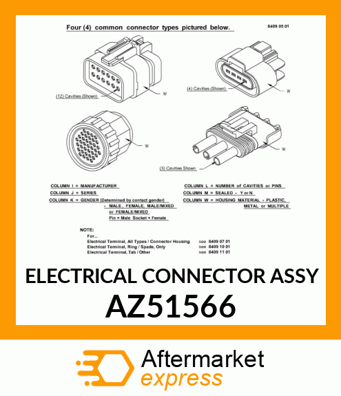 ELECTRICAL CONNECTOR ASSY AZ51566