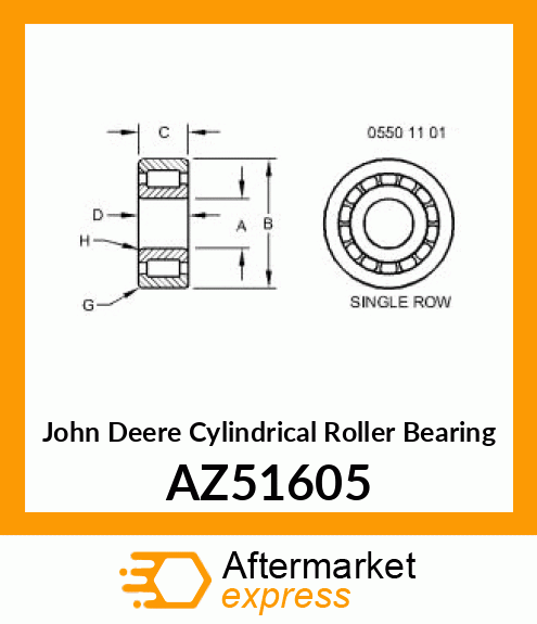 CYLINDRICAL ROLLER BEARING AZ51605