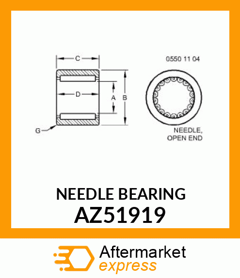 NEEDLE BEARING AZ51919