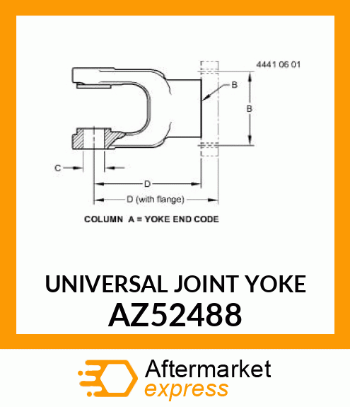 UNIVERSAL JOINT YOKE AZ52488