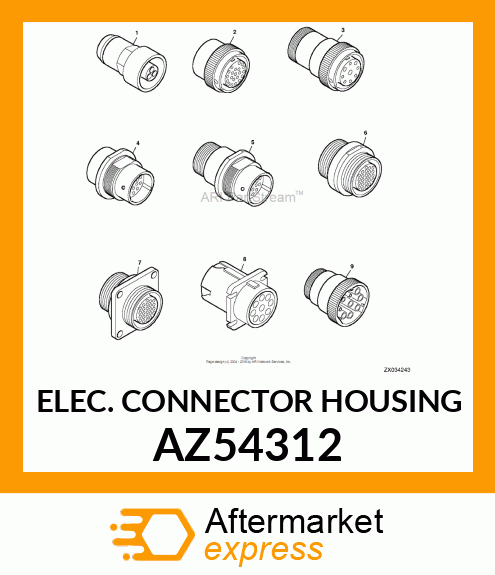 ELEC. CONNECTOR HOUSING AZ54312