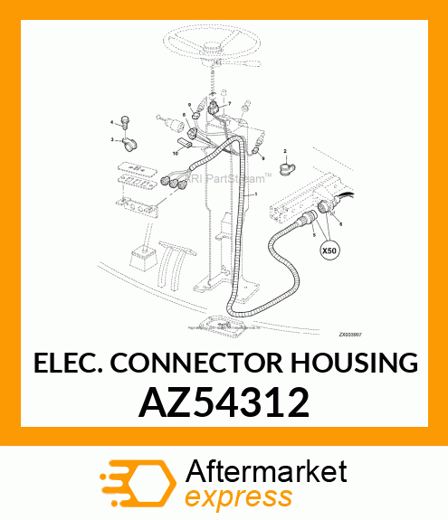 ELEC. CONNECTOR HOUSING AZ54312