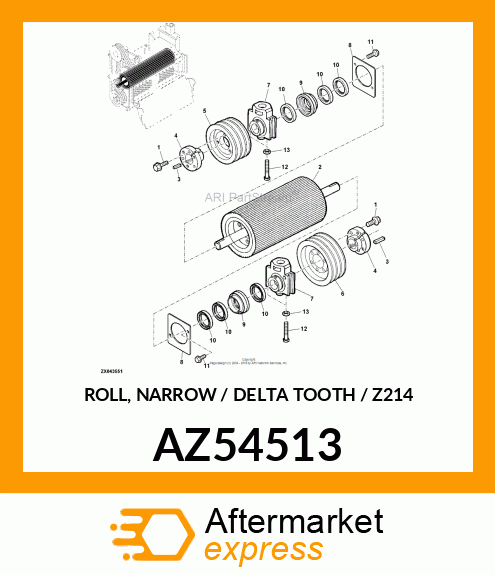 ROLL, NARROW / DELTA TOOTH / Z=214 AZ54513