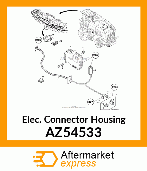 Elec. Connector Housing AZ54533