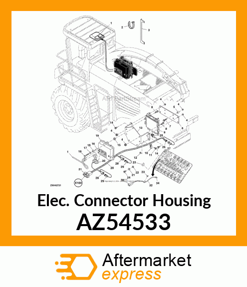 Elec. Connector Housing AZ54533