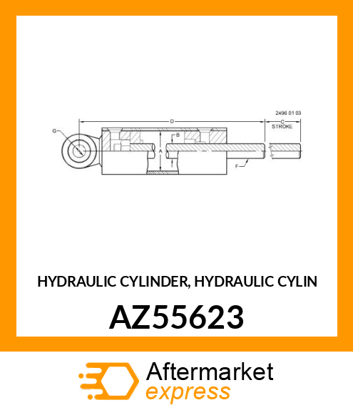 HYDRAULIC CYLINDER, HYDRAULIC CYLIN AZ55623
