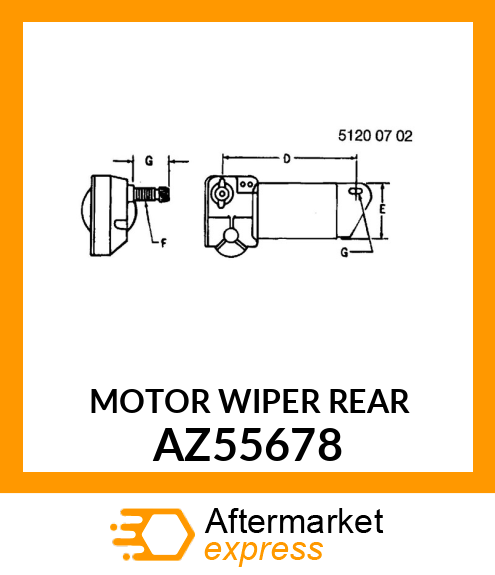 MOTOR WIPER REAR AZ55678