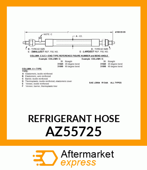 REFRIGERANT HOSE AZ55725