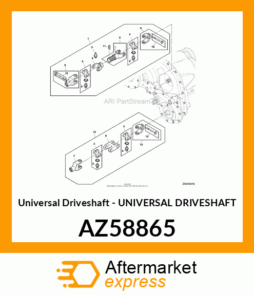 Universal Driveshaft - UNIVERSAL DRIVESHAFT AZ58865