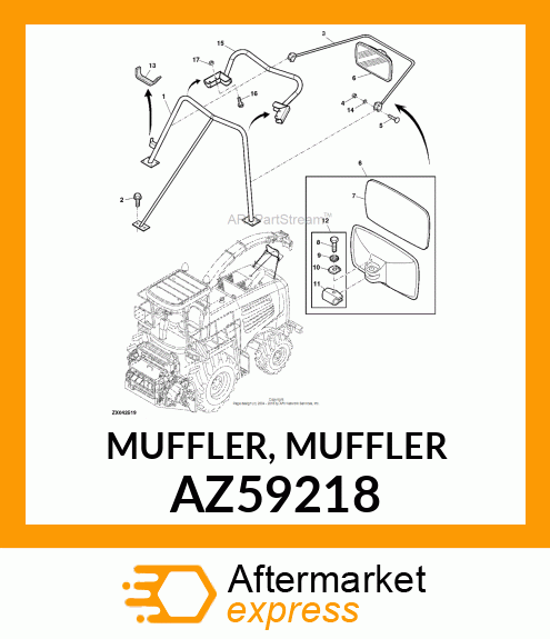 MUFFLER, MUFFLER AZ59218