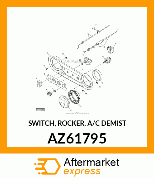 SWITCH, ROCKER, A/C DEMIST AZ61795