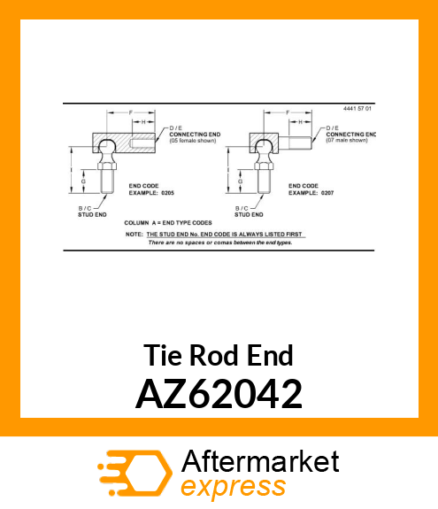 Tie Rod End AZ62042