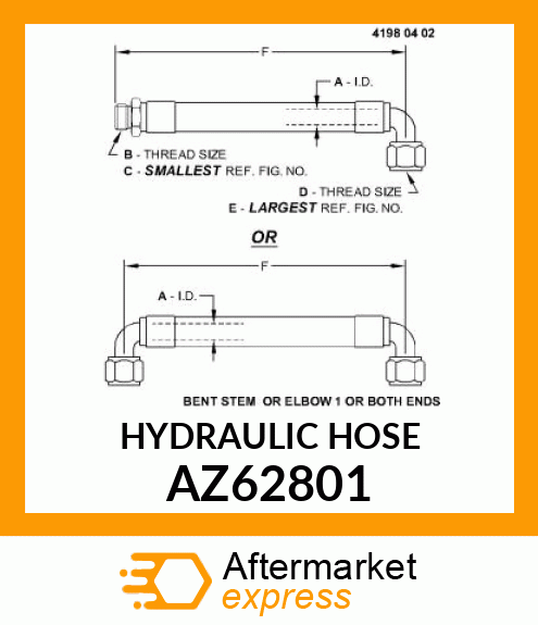 HYDRAULIC HOSE AZ62801