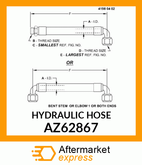 HYDRAULIC HOSE AZ62867