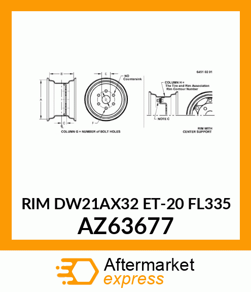 RIM DW21AX32 ET AZ63677