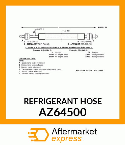 REFRIGERANT HOSE AZ64500