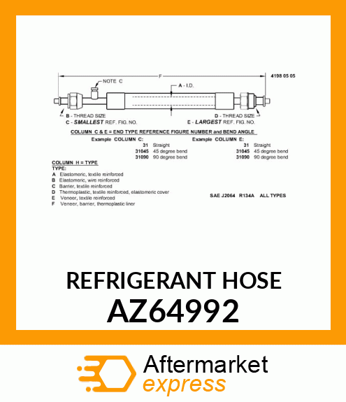 REFRIGERANT HOSE AZ64992