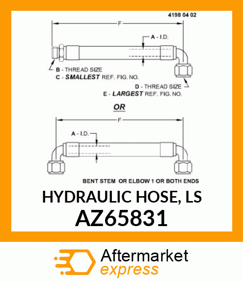 HYDRAULIC HOSE, LS AZ65831