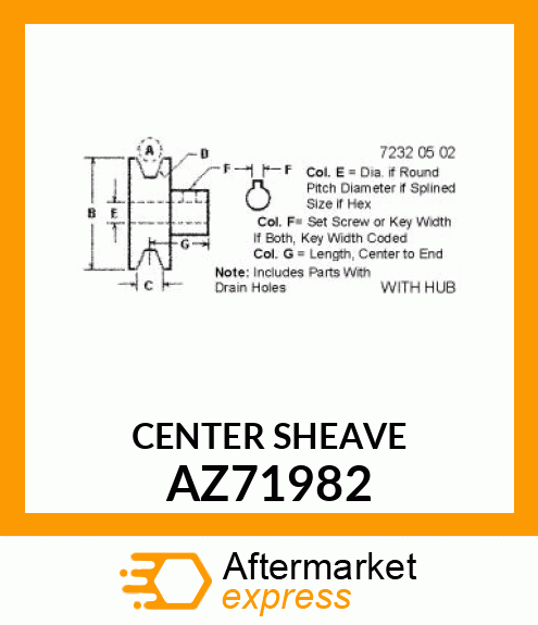 Center Sheave AZ71982