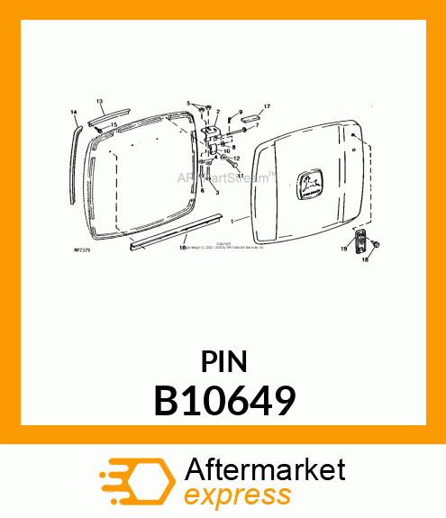 PIN, HOPPER BOTTOM amp; FLOOR PLATE B10649