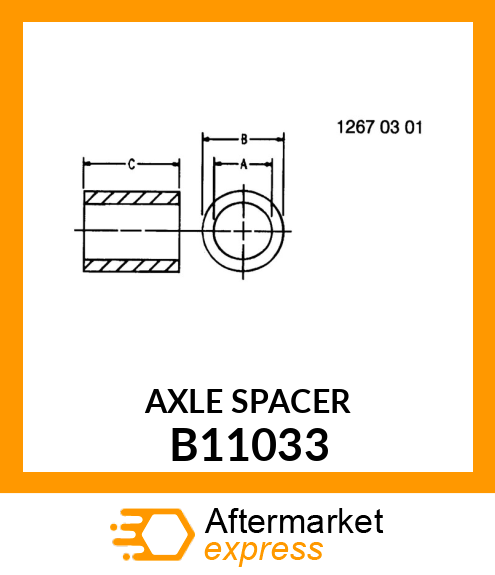 AXLE SPACER B11033