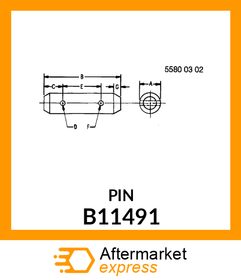 PIN, SHAFT B11491