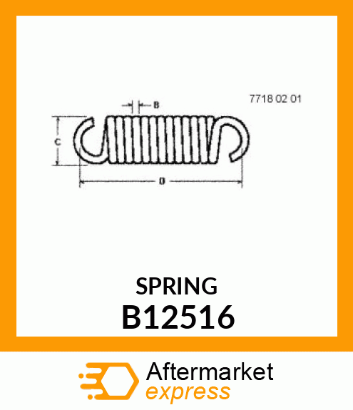 EXTENSION SPRING, RATCHTDRIVE B12516