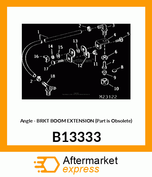 Angle - BRKT BOOM EXTENSION (Part is Obsolete) B13333