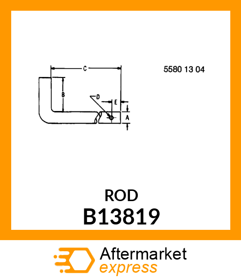 HOPPER ATTACHING PIN FRONT B13819