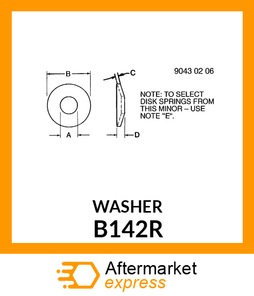 WASHER,BELT PULLEY BEARING B142R