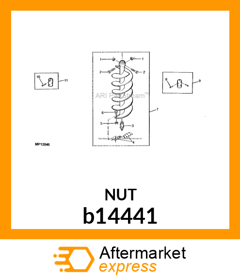 LOCK NUT, HEX LOCK NUT PURCH b14441