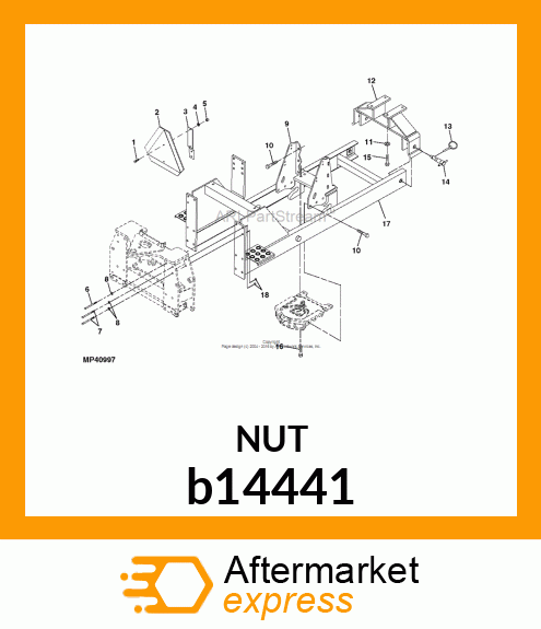 LOCK NUT, HEX LOCK NUT PURCH b14441