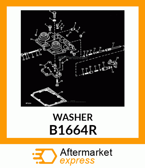 WASHER,PLATED B1664R