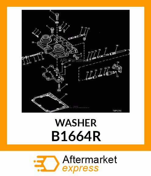 WASHER,PLATED B1664R