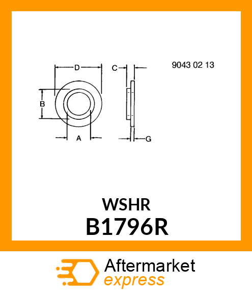 WASHER,VALVE SPRING CENTERING B1796R