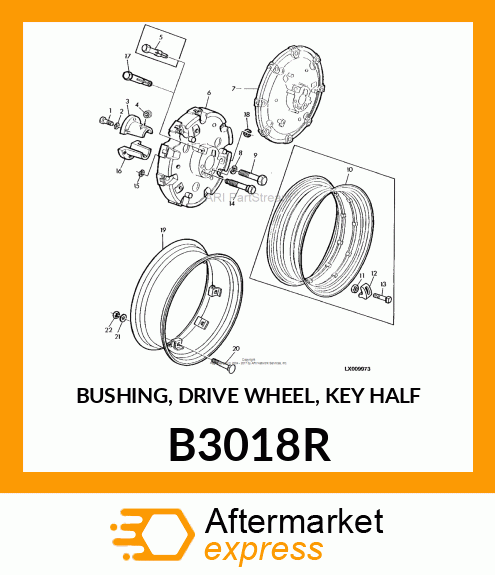 BUSHING, DRIVE WHEEL, KEY HALF B3018R