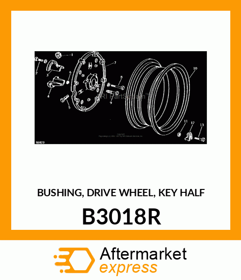 BUSHING, DRIVE WHEEL, KEY HALF B3018R