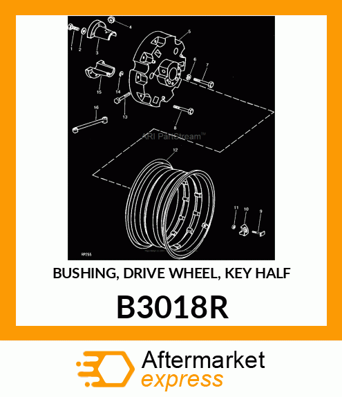 BUSHING, DRIVE WHEEL, KEY HALF B3018R