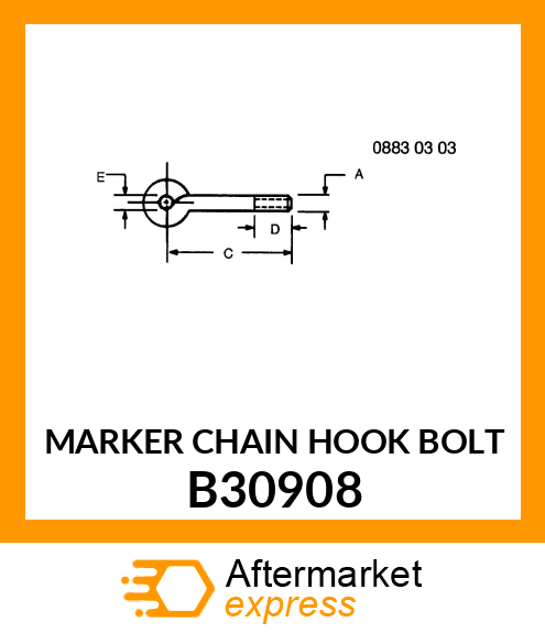 MARKER CHAIN HOOK BOLT B30908